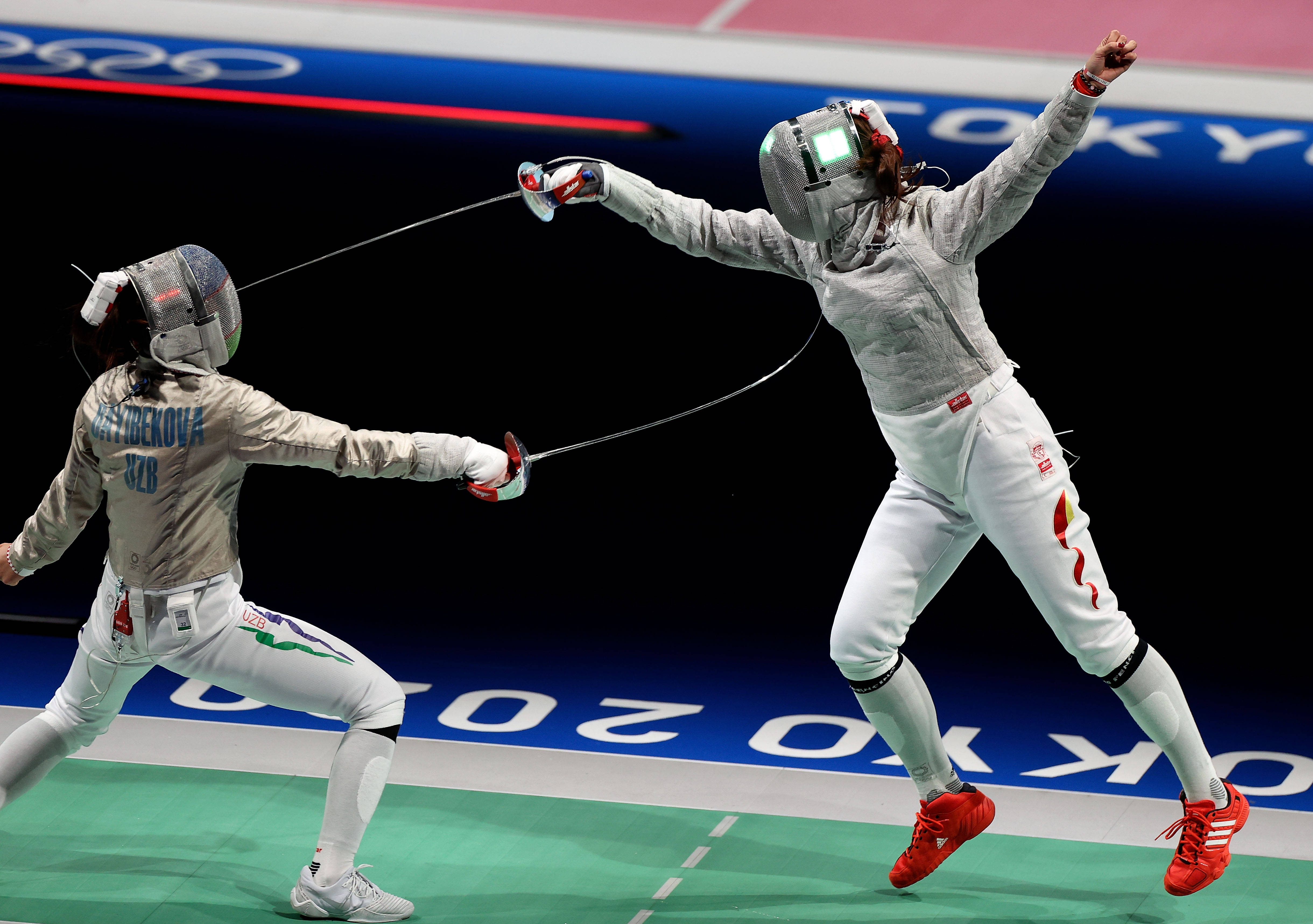 乌兹别克斯坦击剑选手刚猛无畏 乌兹别克斯坦击剑选手刚猛无畏