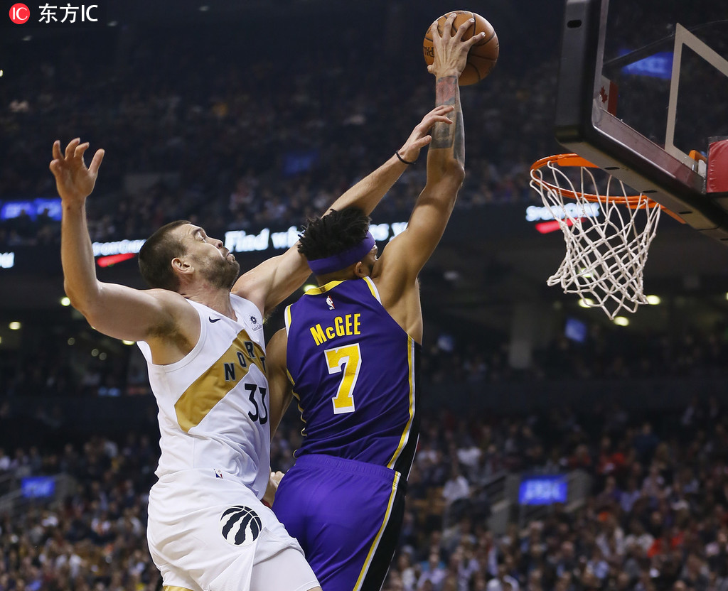 库兹马24分湖人大胜多伦多猛龙